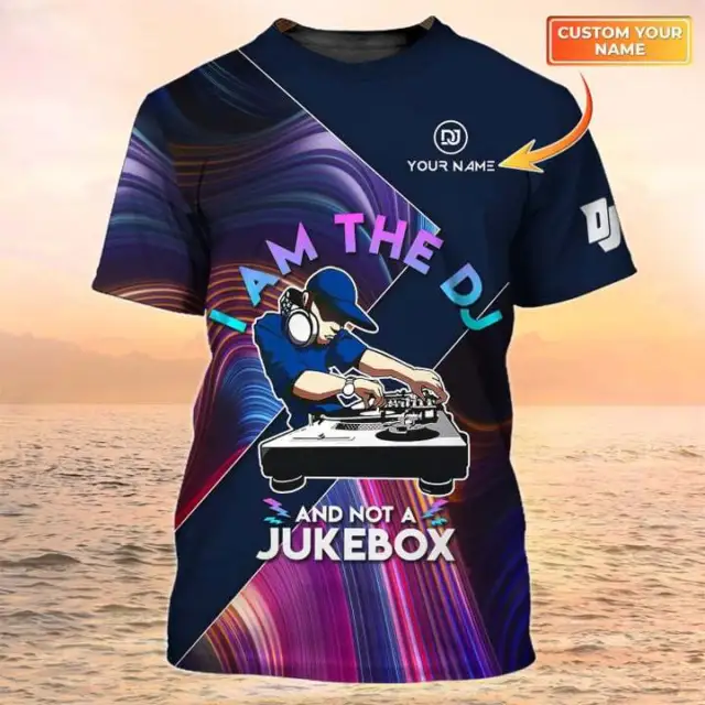 Custom name Dj Tshirt, I Am A Dj And Not A Jukebox Custom Shirt For Men, Music l