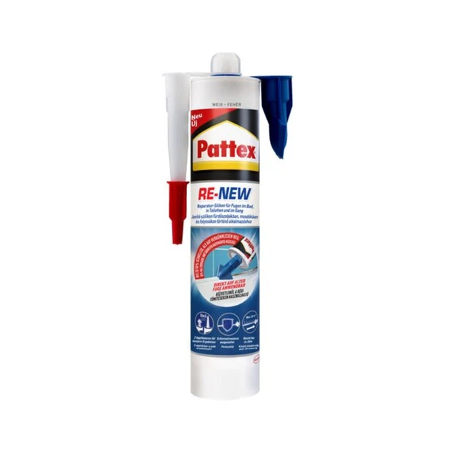 Silicone sanitario Pattex bianco 280 ml per cucina, bagno e piastrelle giunti