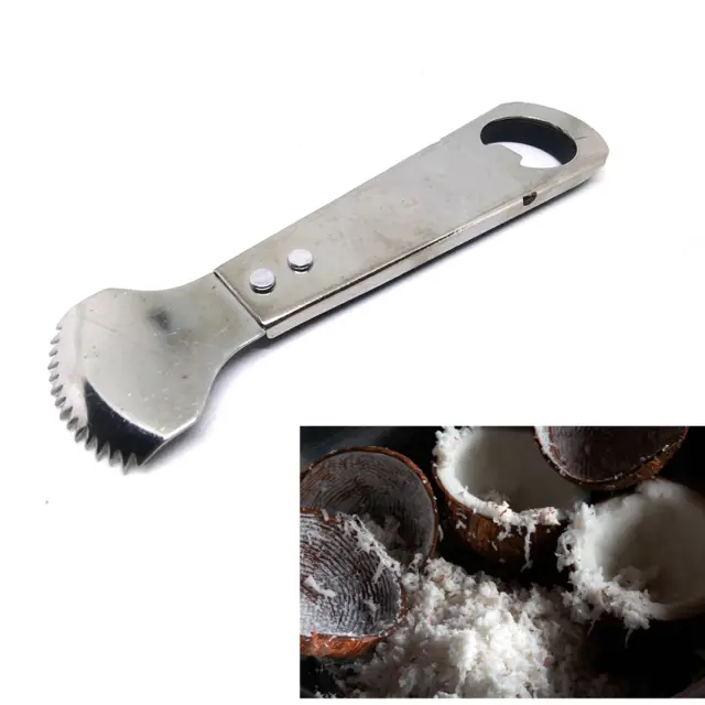 Coconut Grater Scraper Vintage Food Shredder Food kitchen tools stainless No6