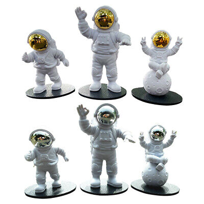 Set di figurine di statuette di astronauti da 3 pezzi Set di sculture di