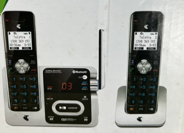 Telstra Long Range 12750 Twin Dect360 Cordless Phones - New/Unused 2