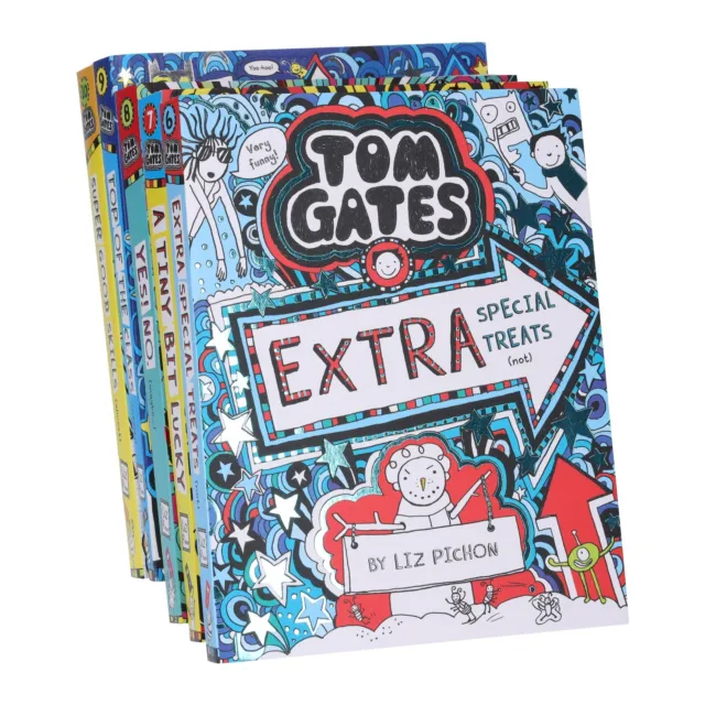 Tom Gates Serie 2 (6-10) Sammlung 5 Bücher Set von Liz Pichon - Alter 7-12 - PB