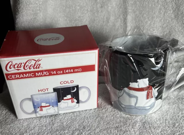 Coca-Cola Ceramic 14oz Boxed Winter Polar Bear Coffee Mug CC01B33027