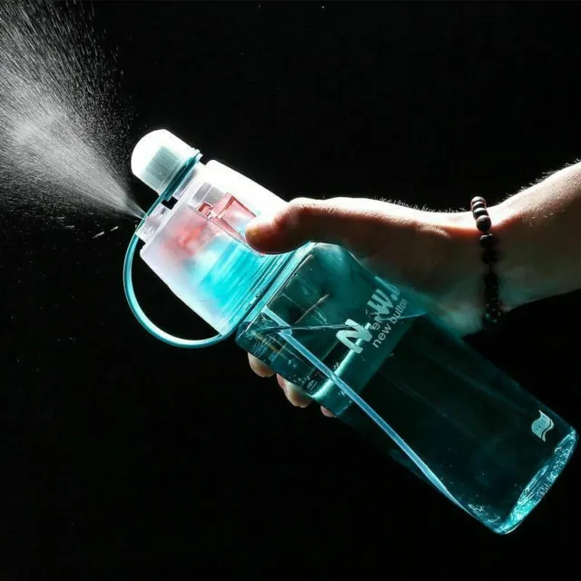 400/600 ml Kunststoff-Spray-Wasserflasche 3 Farben Tragbarer...