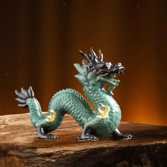 Traditional Chinese Porcelain Dragon Statue Decoration Chinese Feng Shui Dragon