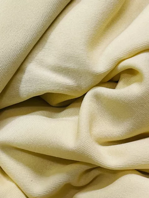 Mellow Yellow Solid Vintage Double Knit Polyester Fabric 60" x 87” Lightweight