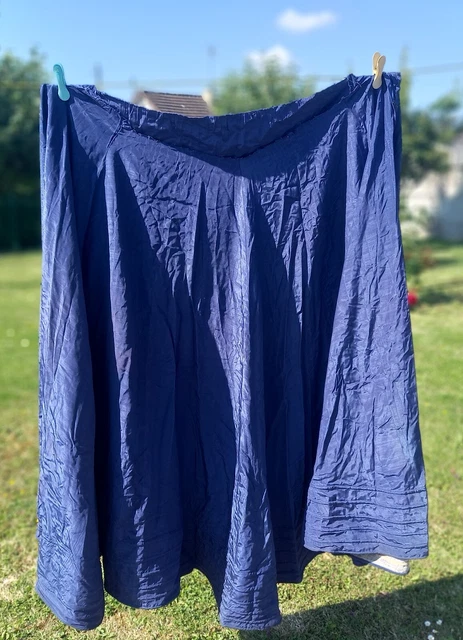 ROBE en soie bleue pour POUPÉE ANCIENNE ou MODERNE de 73 cm