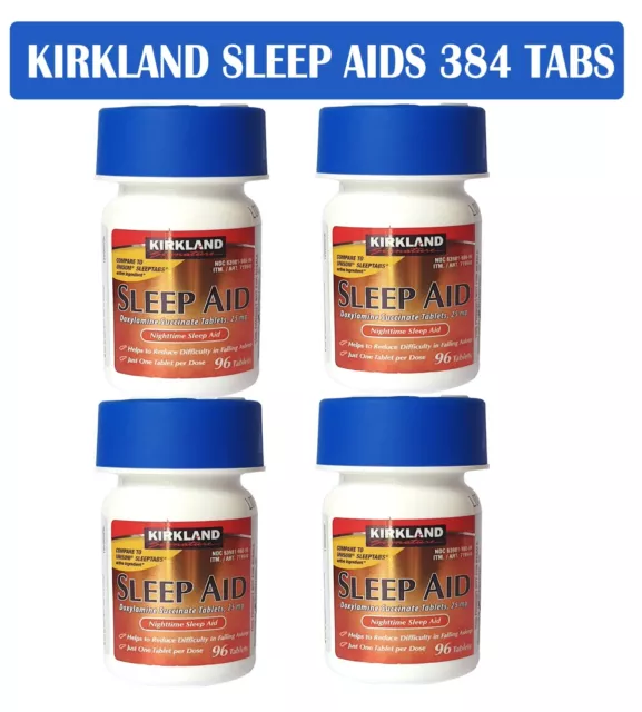 VALUE PACK Kirkland Night Aid 25mg Insomnia Sleep Supplement 384 tabs FREE POST