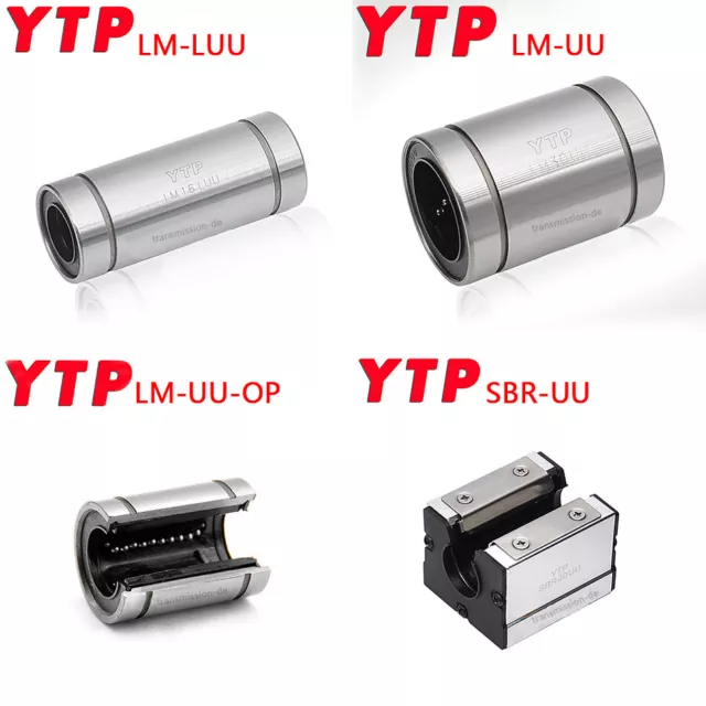 YTP Linearlager SBR/LML/LM/LMUU-OP Kugellager for 3-6mm CNC   3D Drucker Welle