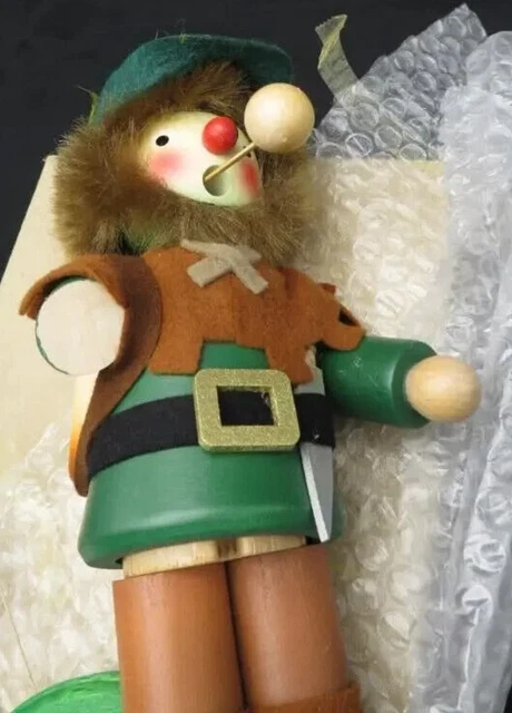 Christian Ulbricht Robin Hood Wooden 12" Smoker Incense Burner +box minor repair