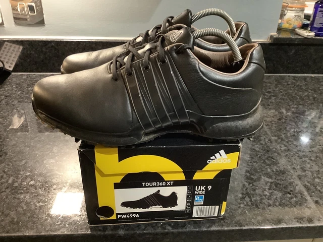 Adidas Tour 360 Mens Waterproof Leather Golf Shoes. Size 9
