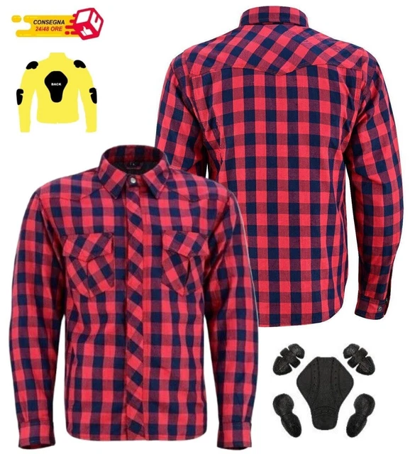 HAMU 2021 Camicia Da Uomo In Stile Casual Da Boscaiolo Plaid Flanella A Quadri Camicia Imbottita - Foto 8