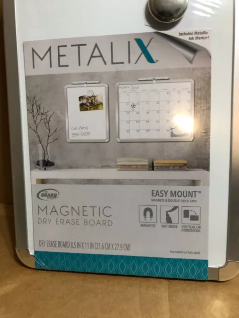 METALIX Magnetic Dry Erase Board 8.5"x11" FGH97 2