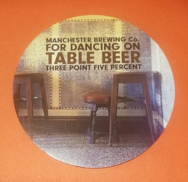 Beer pump clip badge front MANCHESTER brewery FOR DANCING ON real ale CLOSED