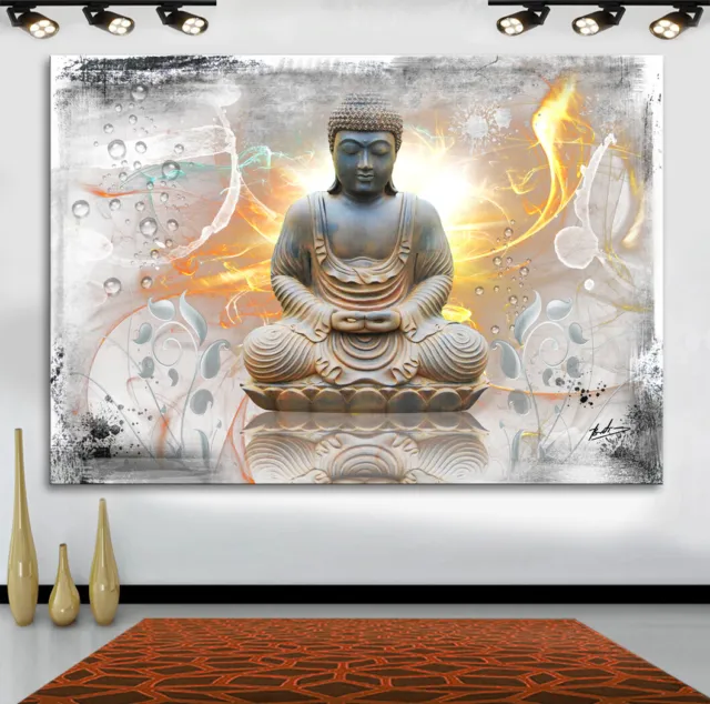Buddha  Abstraktes Bilder Leinwand Wandbilder Kunst  Deko Modern XXL 3358A