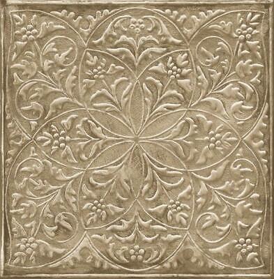 Wallpaper SMOOTH Faux Tin Large Old World Ceiling Tiles, Warm Gold, 56 sq ft