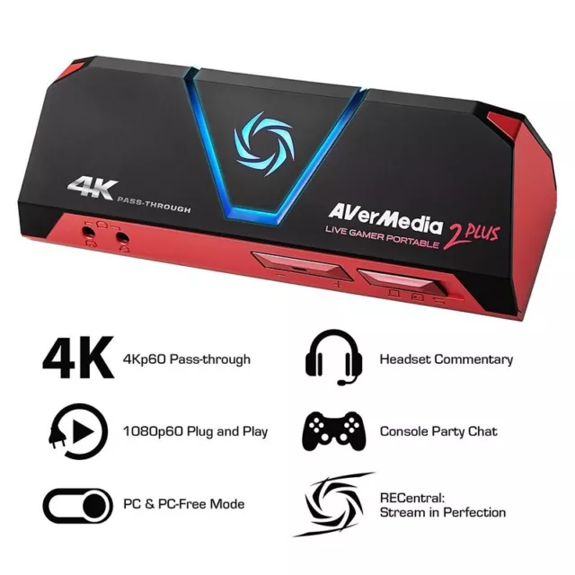 Capturadora 4K AverMedia Live Gamer Portable 2 PLUS 4K pass-through GC513 3