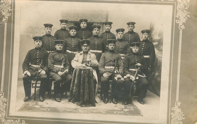 Soldatenportrait mit Säbel, Vekenstedt, Sachsen Anhalt, Fotopostkarte, Militär
