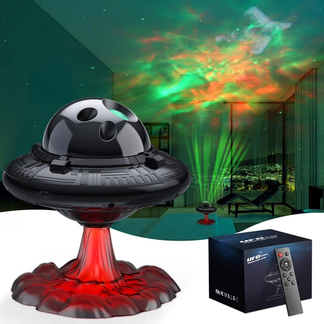 UFO STARRY SKY Projector With 8 Nebula Colors 3 Star Effects Adjustable ...