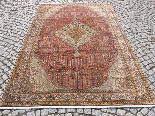 Vintage Oushak Rug Floral Turkish Rug Large Area Rug Wool Oriental Old Carpet