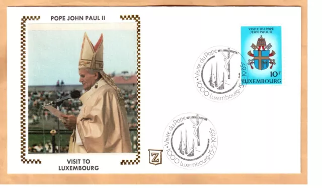 FDC 1985 pope John Paul II visit to Luxembourg