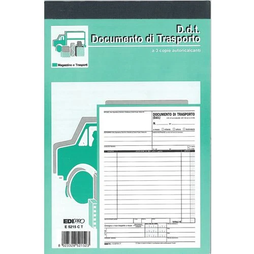 Blocco Documenti Di Trasporto - 5 Pezzi Con Triplice Copia 215x148mm - Foto 12