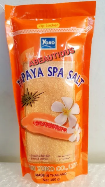 Yoko Papaya Natural Spa Salt Moisturising Exfoliating Body Scrub 