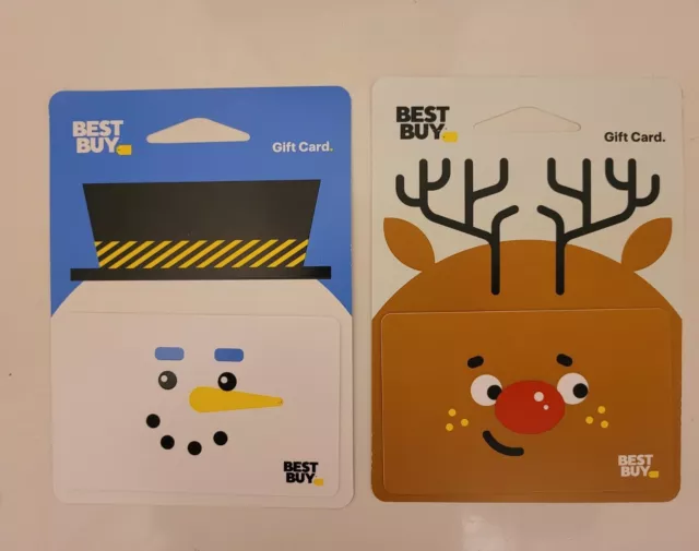 Best Buy Winter Holiday Gift Cards No $ Value Collectible On Backer Card