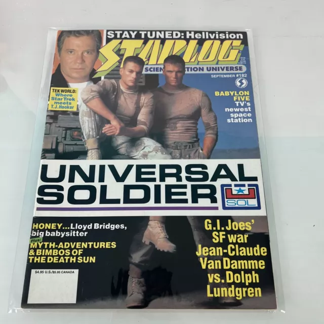 Starlog Magazine No. 182 September 1992 Universal Soldier Jean-Claude Van Damme