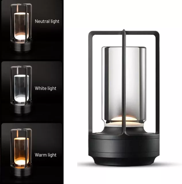 Crystal Lantern Table Lamp Rechargeable Cordless Led Lights for Home Bar Coffee