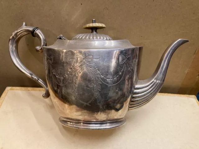 Antique/vintage Silver plate teapot