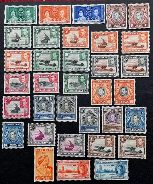 British Kenya, Uganda & Tanganyika  Kgv1 1937-1954 Mounted Mint Selection