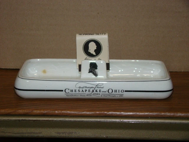 Chesapeake & Ohio China Ashtray Silhouette