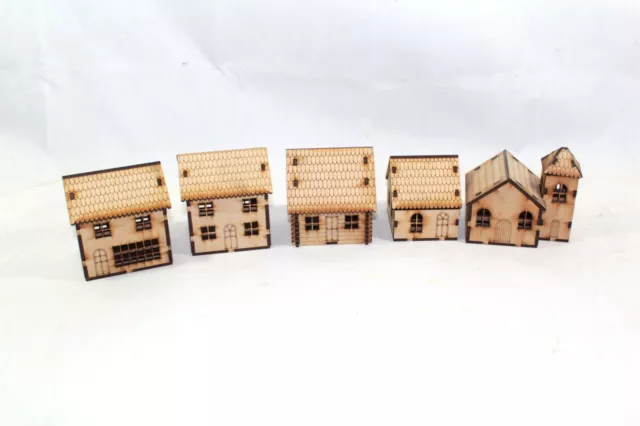 OO gauge Village buildings house, church, cabin, shop, cottage 00  model railway