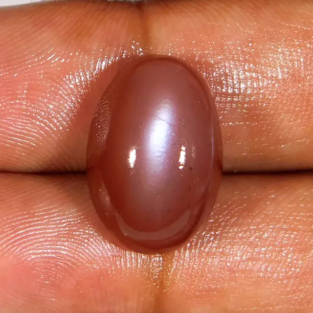 13.15Cts. 100% Natural RED Silky MOONSTONE Oval Cabochon Loose Gemstone