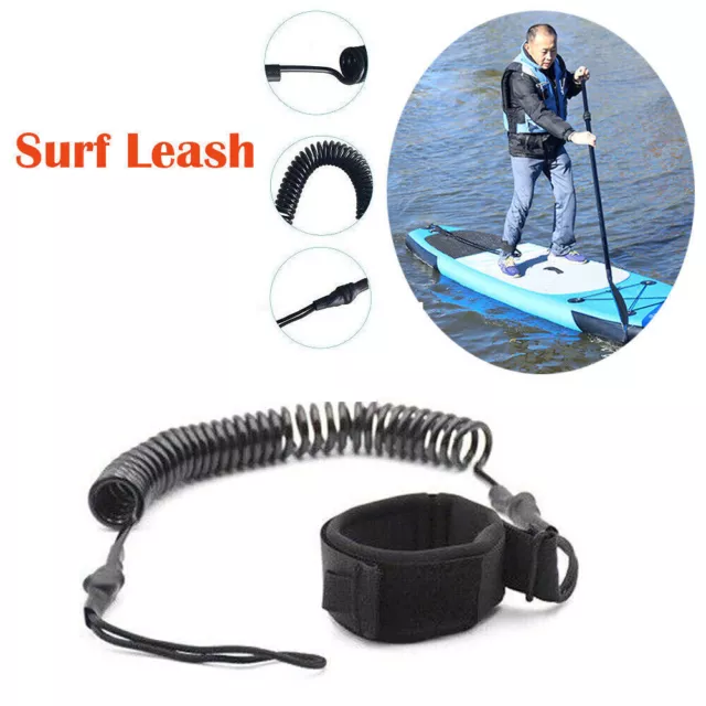 10ft Surf Leash, Surf Leash, SUP Leash Curled, Ankle Leash for Surfboard DE