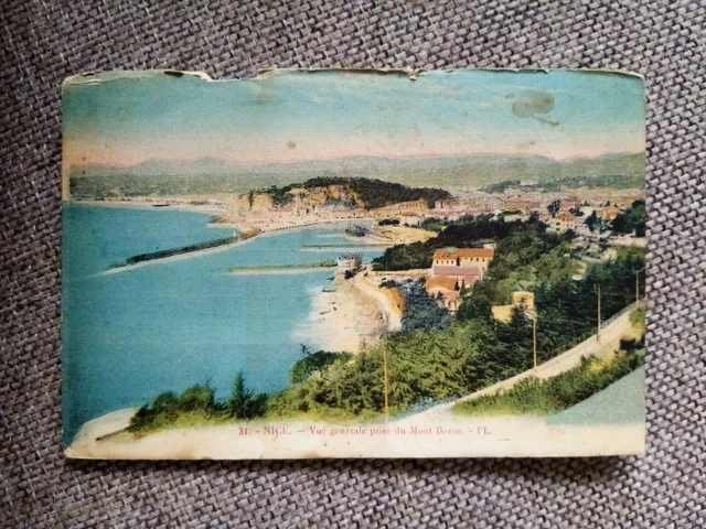 Cpa Nice General View Taken From Mont Boron