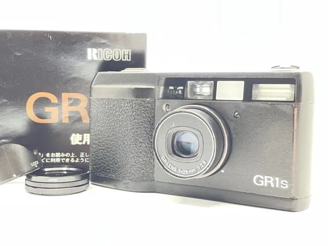 [Exc+4 w/ Hood Read] Ricoh GR1s Black Point & Shoot 35mm Film Camera From JAPAN