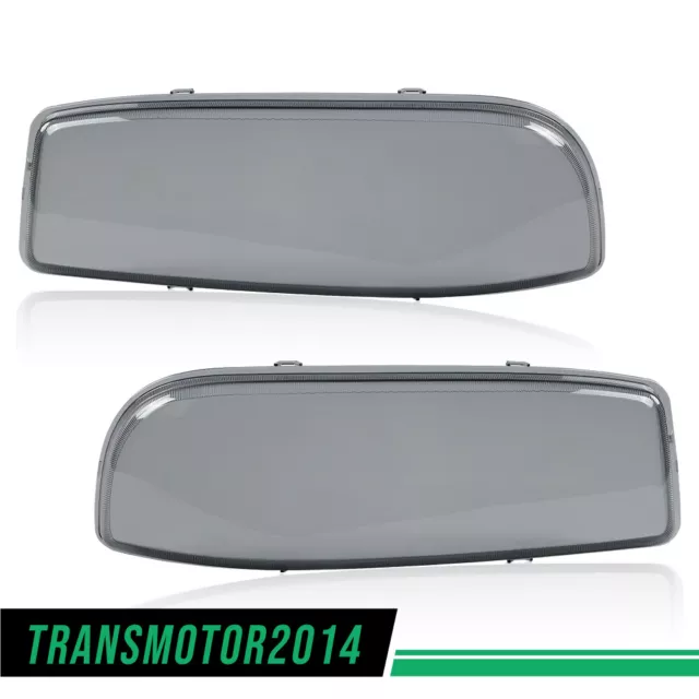 1Pair Headlight Lens Bumper Lamps Smoked Cover Fit For 99-07 Gmc Sierra Yukon US
