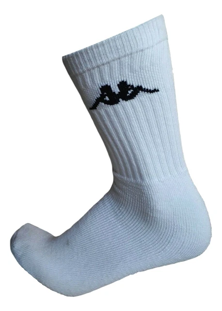 6 paia di calze tennis Kappa in cotone spugna calzini taglia 42/44 col. Bianco