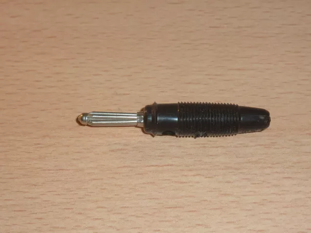 HIRSCHMANN 4 mm-Stecker, Schraubanschluss, 1,5 mm²,  schwarz, Typ: BUELA 20K SW