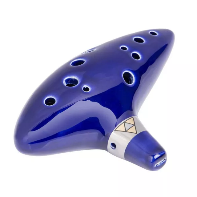 12 Hole Ocarina Ceramic Alto C Vessel Flute Blue Legend of Zelda Instrument