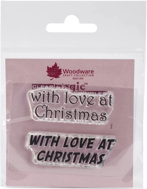 Woodware With Love At Christmas Sentiment Clear Stamp Set Christmas Card Making