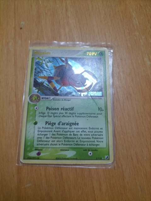Carte Pokemon MIGALOS 2/115 Holo REVERSE Bloc EX Forces Cachées FR