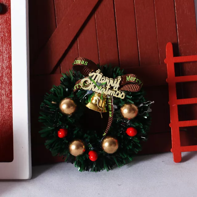 1pc Miniature Wreath Doll House Christmas Tree Decoration Dollhouse Accessori G8