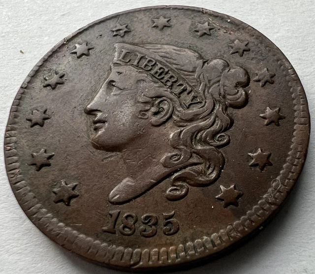 1835 Coronet Large Cent – Small 8, Small Stars