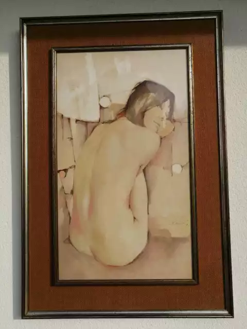 Quadro Pittura Ad Olio Su Tela Franco Tardonato Nudo Di Donna