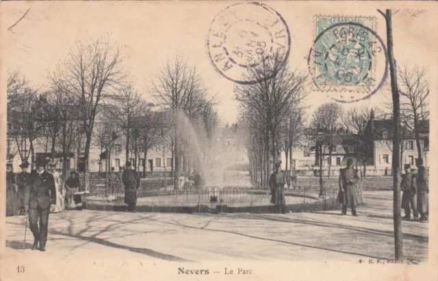 NEVERS 13 le parc timbrée 1905