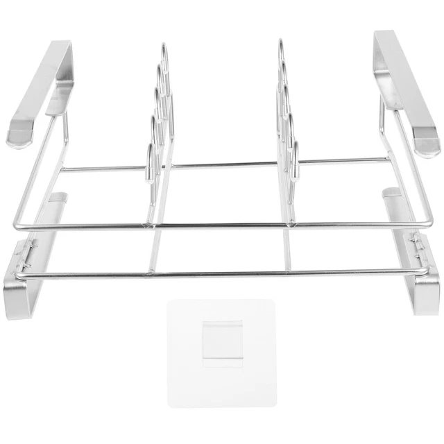 Support Mural Cuisine 6 Crochets 40 Cm – Barre Robuste En Aluminium Pour Ustensiles, Casseroles, Poêles, Cuillères – Installation Facile