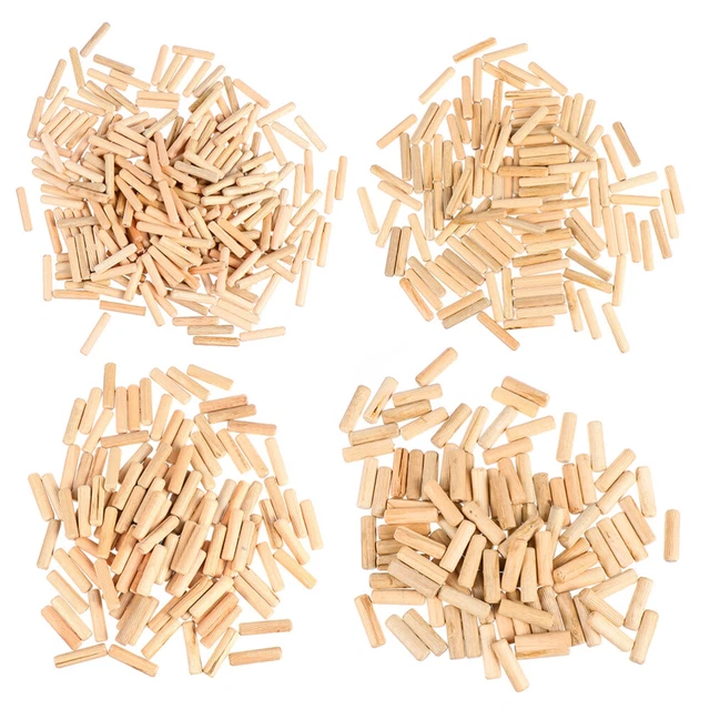 400 piezas tacos de madera hágalo usted mismo artesanía de madera tacos pin cañas madera enchufe de ranura